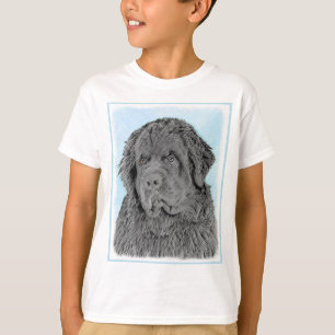 Camiseta Pintura em Newfoundland - Arte Cão Original Bonit