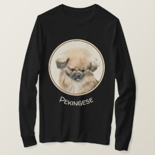 Camiseta Pintura em Pekingese - Arte Cachorra Original