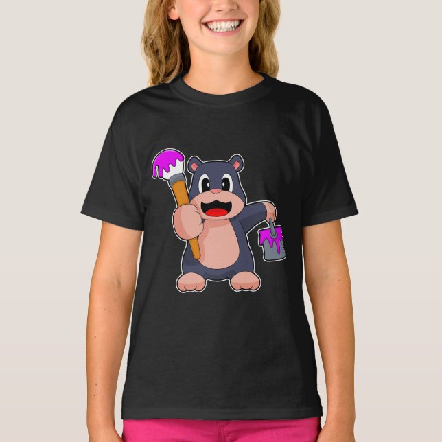 Camiseta Pintura em pincel de pintura (Frente)