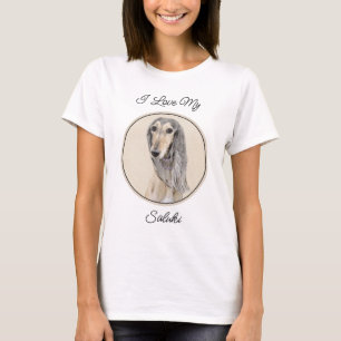 Camiseta Pintura em Saluki (Fawn) - Arte de Cachorro Origin