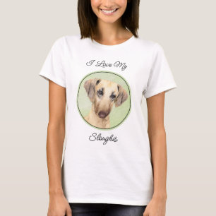 Camiseta Pintura em Sloughis - Arte Cachorra Original