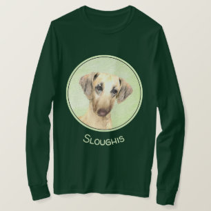 Camiseta Pintura em Sloughis - Arte Cão Original Bonita