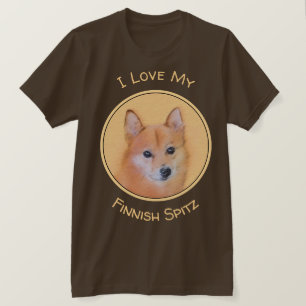 Camiseta Pintura em Spitz Finlandês - Arte Cachorosa Origin