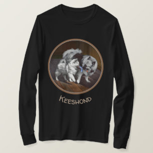 Camiseta Pintura em tempo de reprodução de Keeshond - Arte