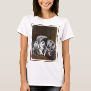 Camiseta Pintura em tempo de reprodução Keeshond - Arte d