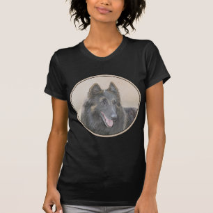 Camiseta Pintura em Tervuren Belga - Arte Cachorra Original