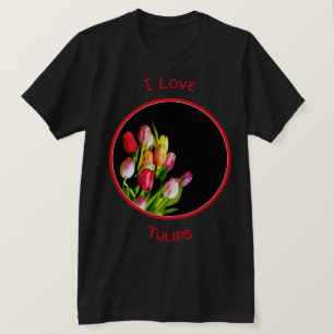 Camiseta Pintura em Tulip - Arte Flor Original