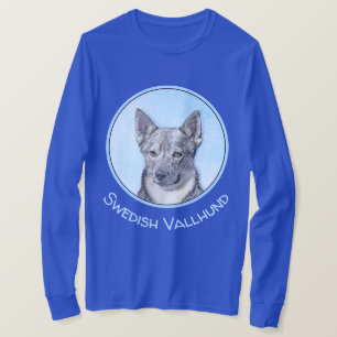 Camiseta Pintura em Vallhund, na Suécia - Arte Cachorro Or