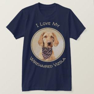 Camiseta Pintura em Vizsla, por Wirehaired - Arte Cão Orig
