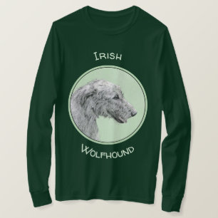 Camiseta Pintura em Wolfhound Irlandês - Arte em Cachorro O