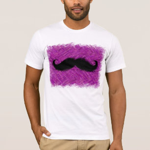 Camiseta Pintura engraçada do abstrato do bigode