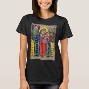 Camiseta Pintura etíope da igreja - t-shirt preto de Marya