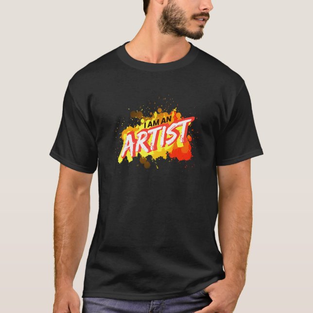 Camiseta Pintura Eu Sou Um Artista Trabalho de arte, Criati (Frente)