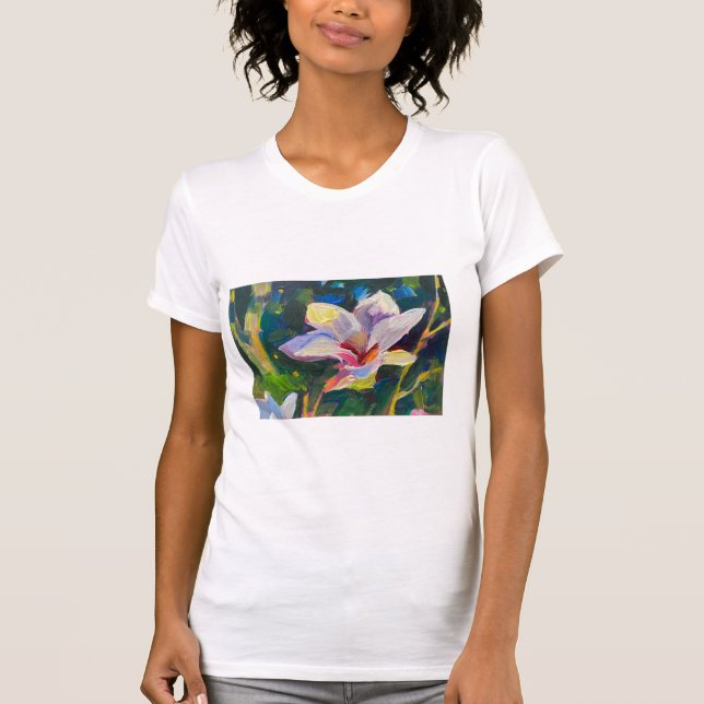 Camiseta Pintura floral de Magnolia (Frente)