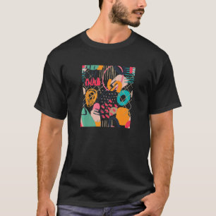 Camiseta Pintura Geométrica & Expressiva Pintada à Mão