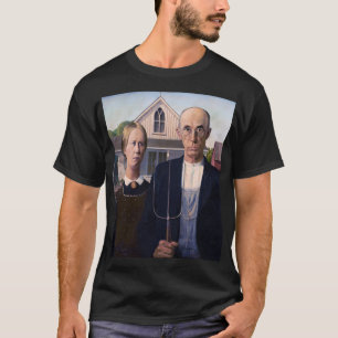 Camiseta Pintura gótica americana de Grant Wood
