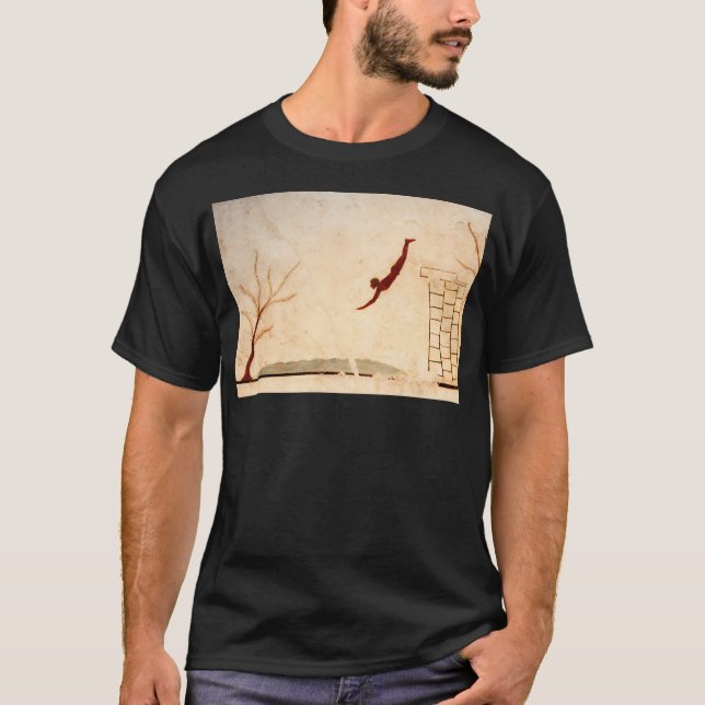 Camiseta Pintura Grega Antiga C.470 Bc - Tumba Do Mergulho (Frente)