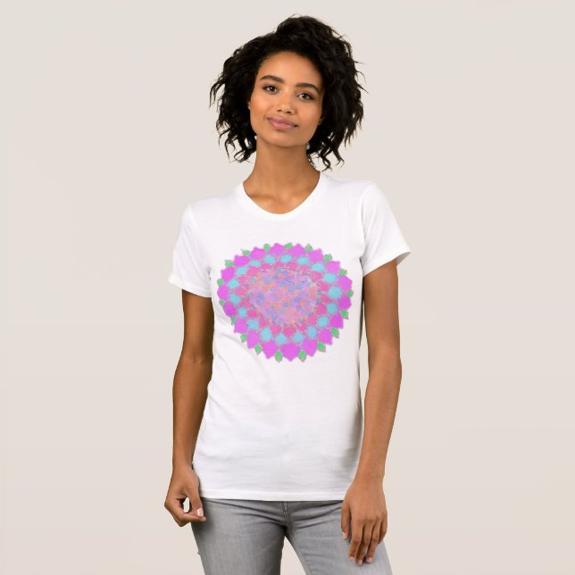 Camiseta Pintura Holi splash floral rangoli (Frente Completa)