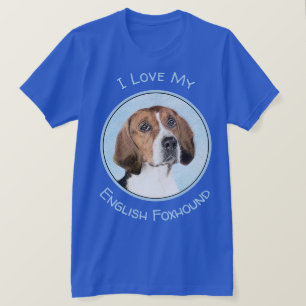 Camiseta Pintura Inglesa em Foxhound - Arte Cachorro Origin