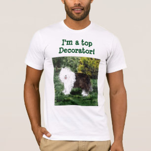 Camiseta Pintura inglesa velha do Sheepdog