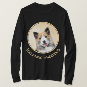 Camiseta Pintura Islandesa De Sheepdog - Arte Original De C