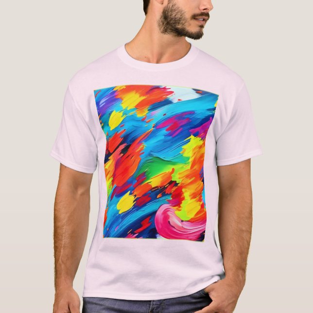 Camiseta Pintura Joyful Color Explosion (Frente)