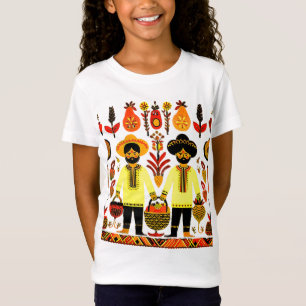 Camiseta pintura madhubani