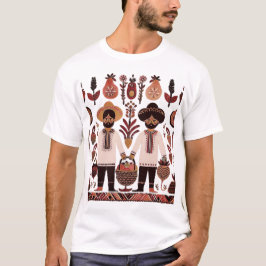 Camiseta pintura madhubani