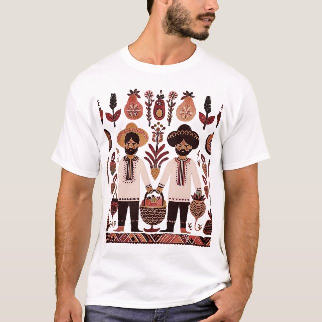 Camiseta pintura madhubani (Frente)