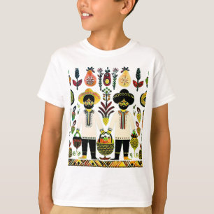 Camiseta pintura madhubani