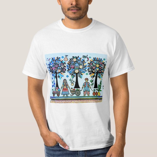 Camiseta pintura madhubani (Frente)