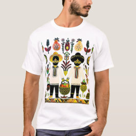 Camiseta pintura madhubani