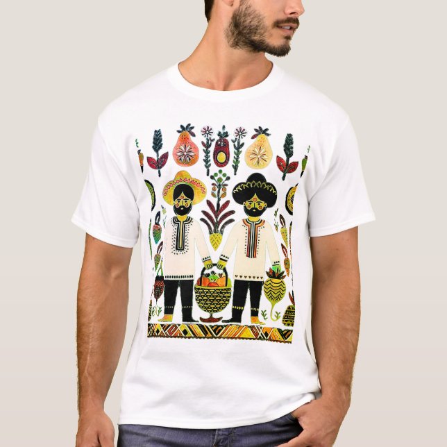 Camiseta pintura madhubani (Frente)