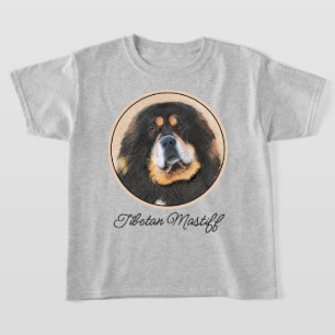 Camiseta Pintura Mastiff Tibetana - Arte Canina Original