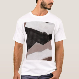 Camiseta Pintura mista, design abstrato minimalista.