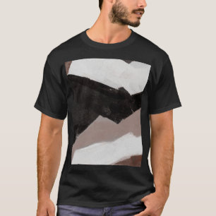 Camiseta Pintura mista, design abstrato minimalista.