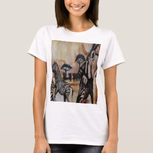 Camiseta Pintura mural da zebra