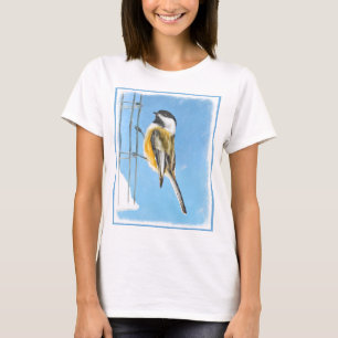 Camiseta Pintura no alimentador - Arte de pássaro original
