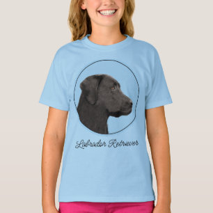 Camiseta Pintura Original Labrador Retriever Preto Arte Ori