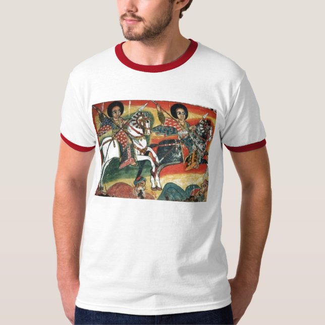 Camiseta Pintura ortodoxo etíope da igreja de Tewahedo - t (Frente)