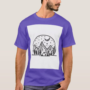 Camiseta Pintura para acampamento noturno 1