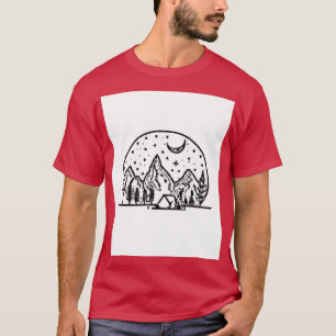 Camiseta Pintura para acampamento noturno 1