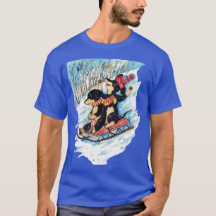 Camiseta Pintura para cães do Dachshund