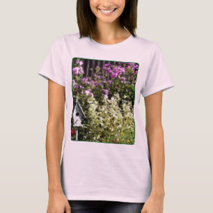 Camiseta Pintura Pastel de Jardim de Flores
