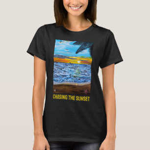 Camiseta Pintura Perseguindo o Pôr do Sol por Alfred Fox