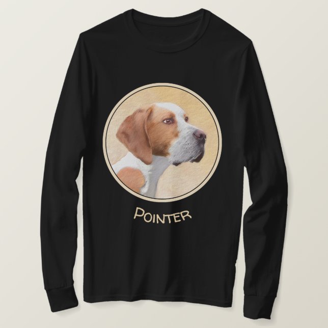 Camiseta Pintura Ponteiro - Arte Cachorra Original (Frente do Design)