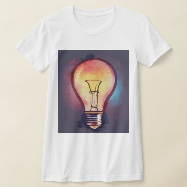 Camiseta Pintura Por Aquarela Com Lâmpada, Lâmpada (Postura )