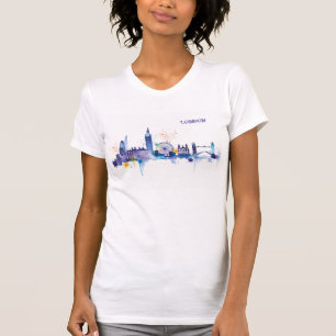 Camiseta Pintura por Aquarela em Londres
