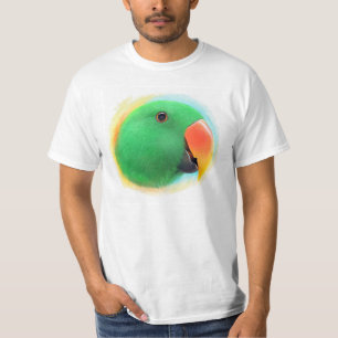 Camiseta Pintura realística do papagaio de Eclectus