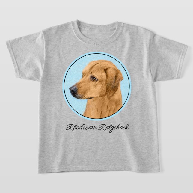 Camiseta Pintura Ridgeback da Rodésia - Arte Cachorra Origi (Postura )